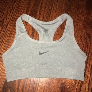 Grey Nike Compression Sports Bra